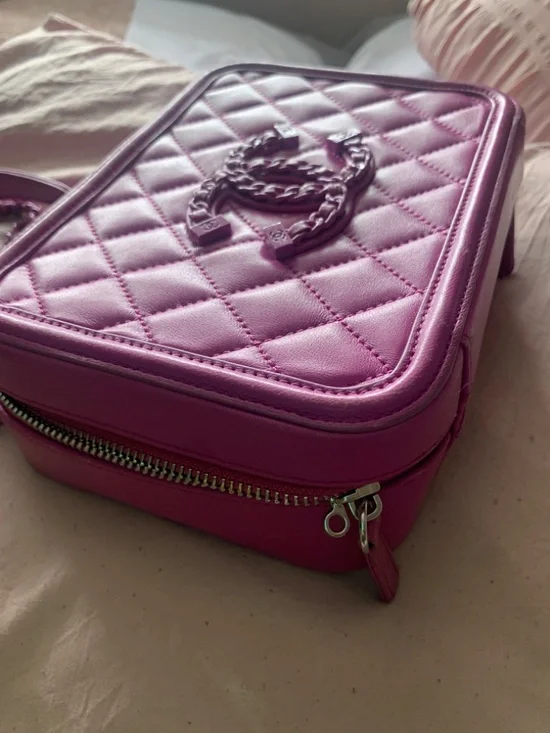 Chanel Purple/Lavender Quilted Lunch Box Bag - Picture 6 of 6